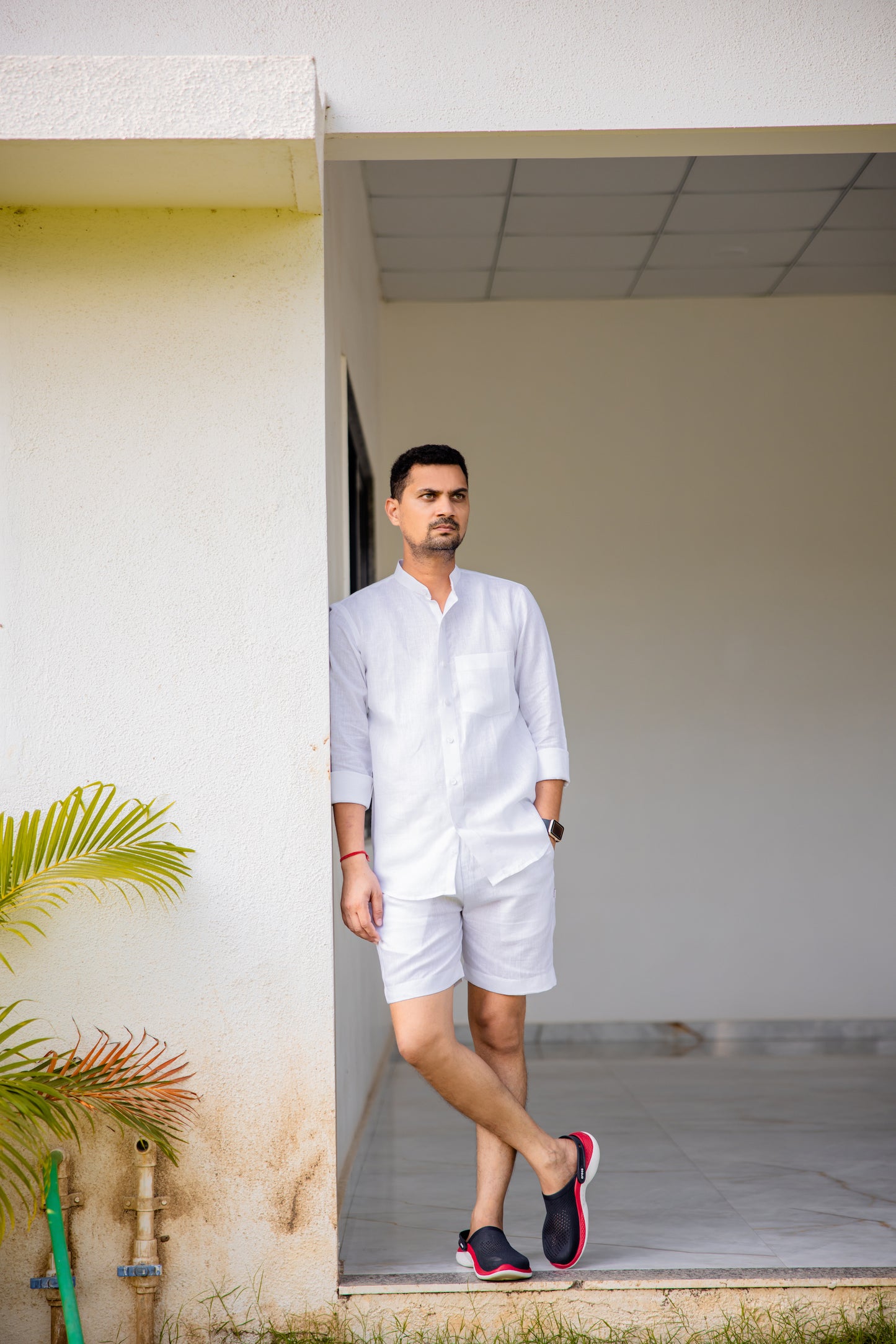 Men’s Pure Linen comfort Shorts – White