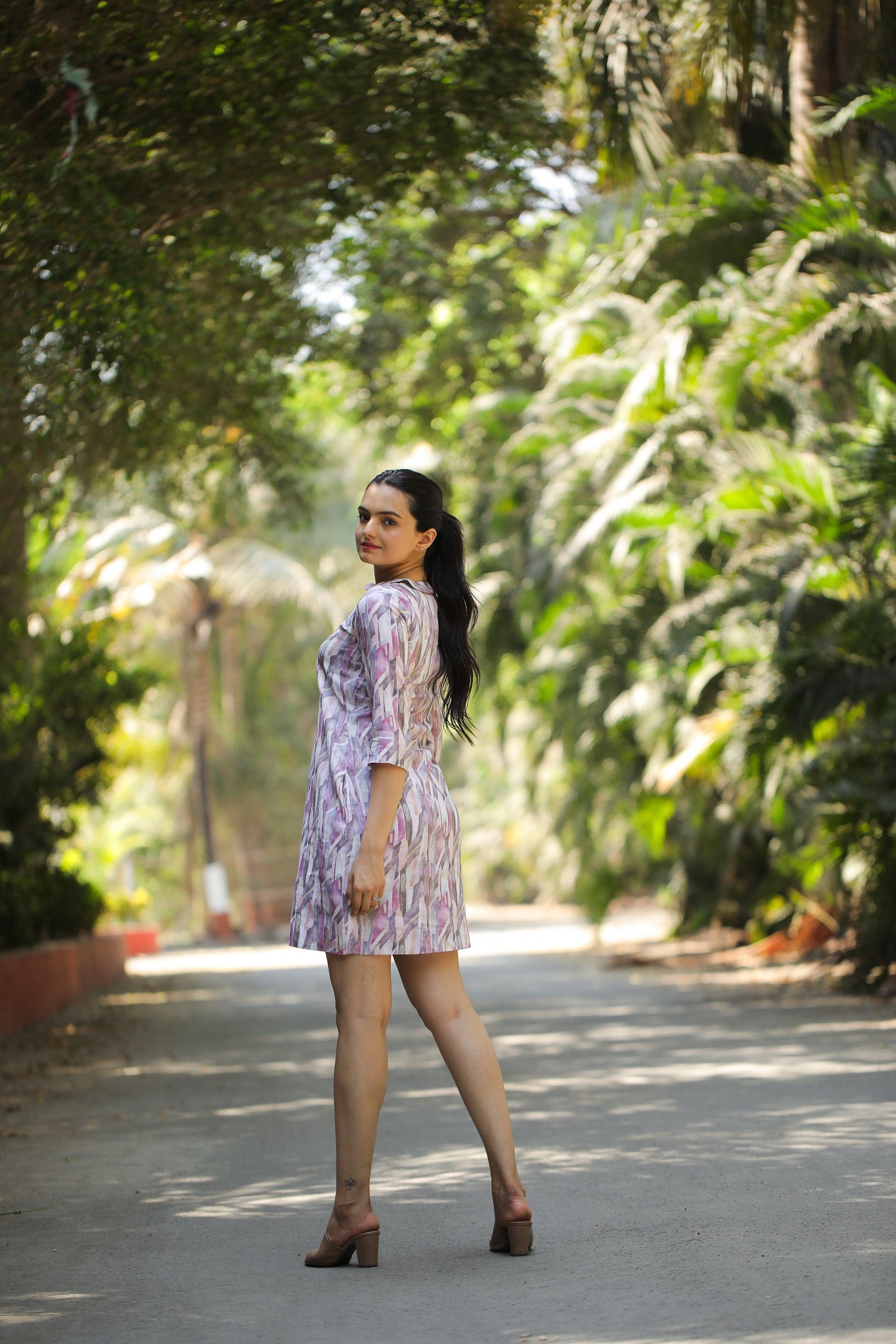 Pastel Abstract Print Dress - Kaapad
