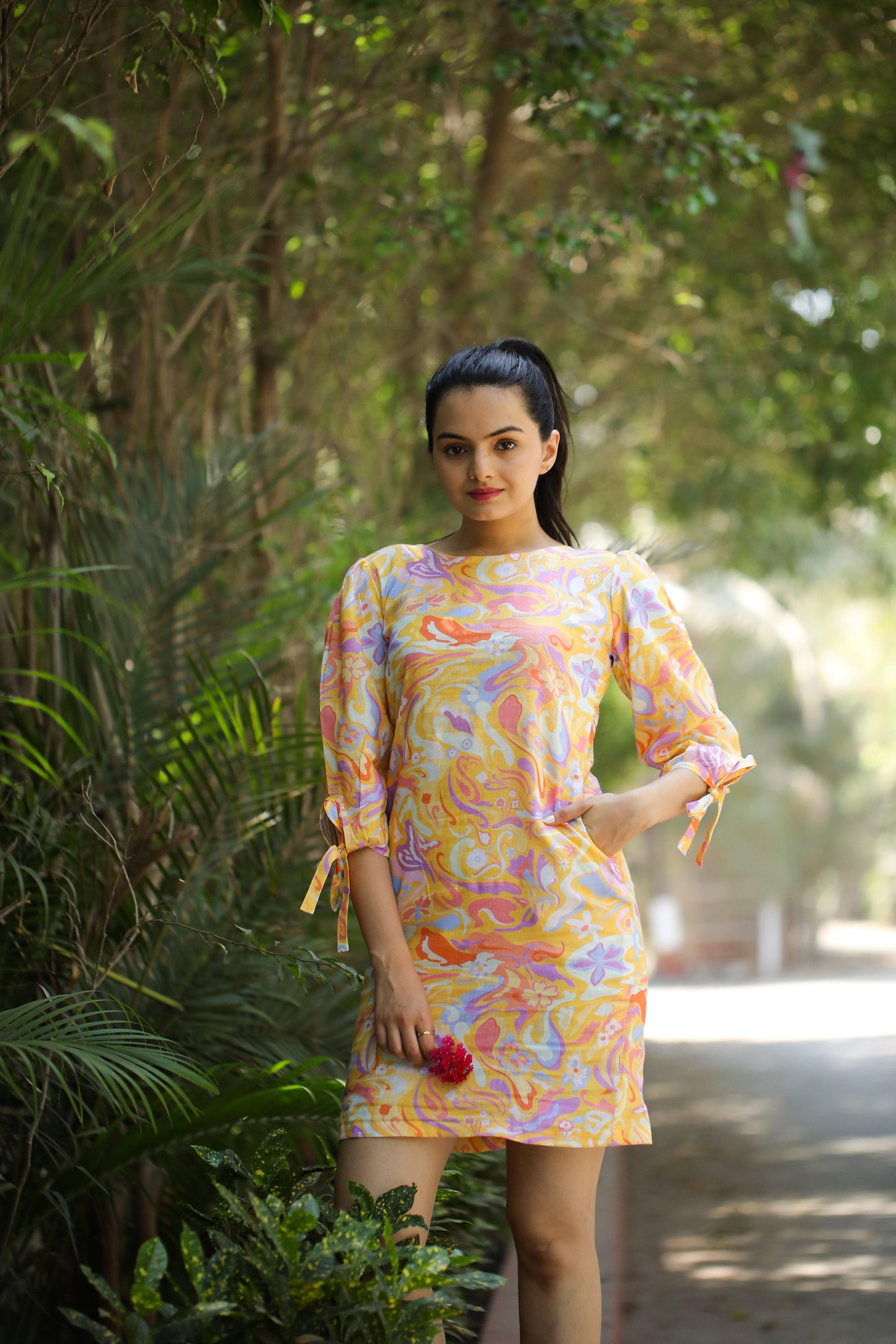 Pastel Swirl Dress: A Whirl of Elegance and Comfort - Kaapad