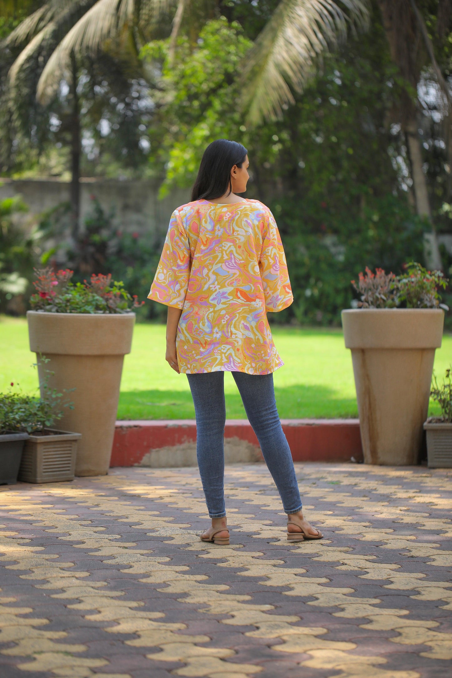 Front Pleat tunic top - Kaapad