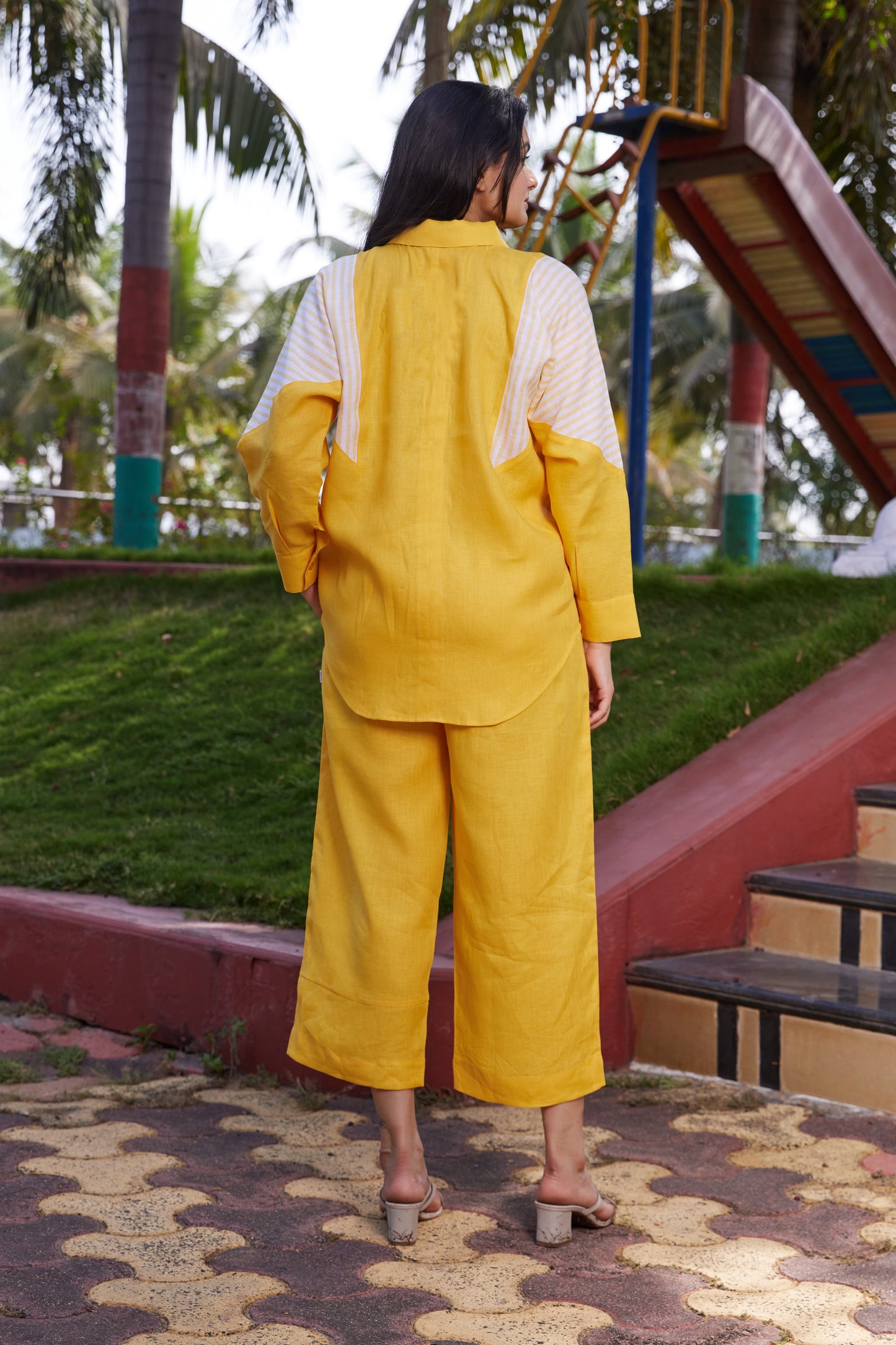 Yellow Edit – Shoulder Stripe Shirt