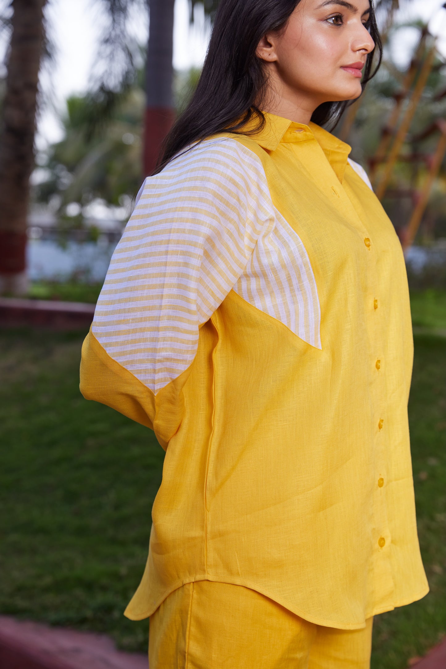 Yellow Edit – Shoulder Stripe Shirt