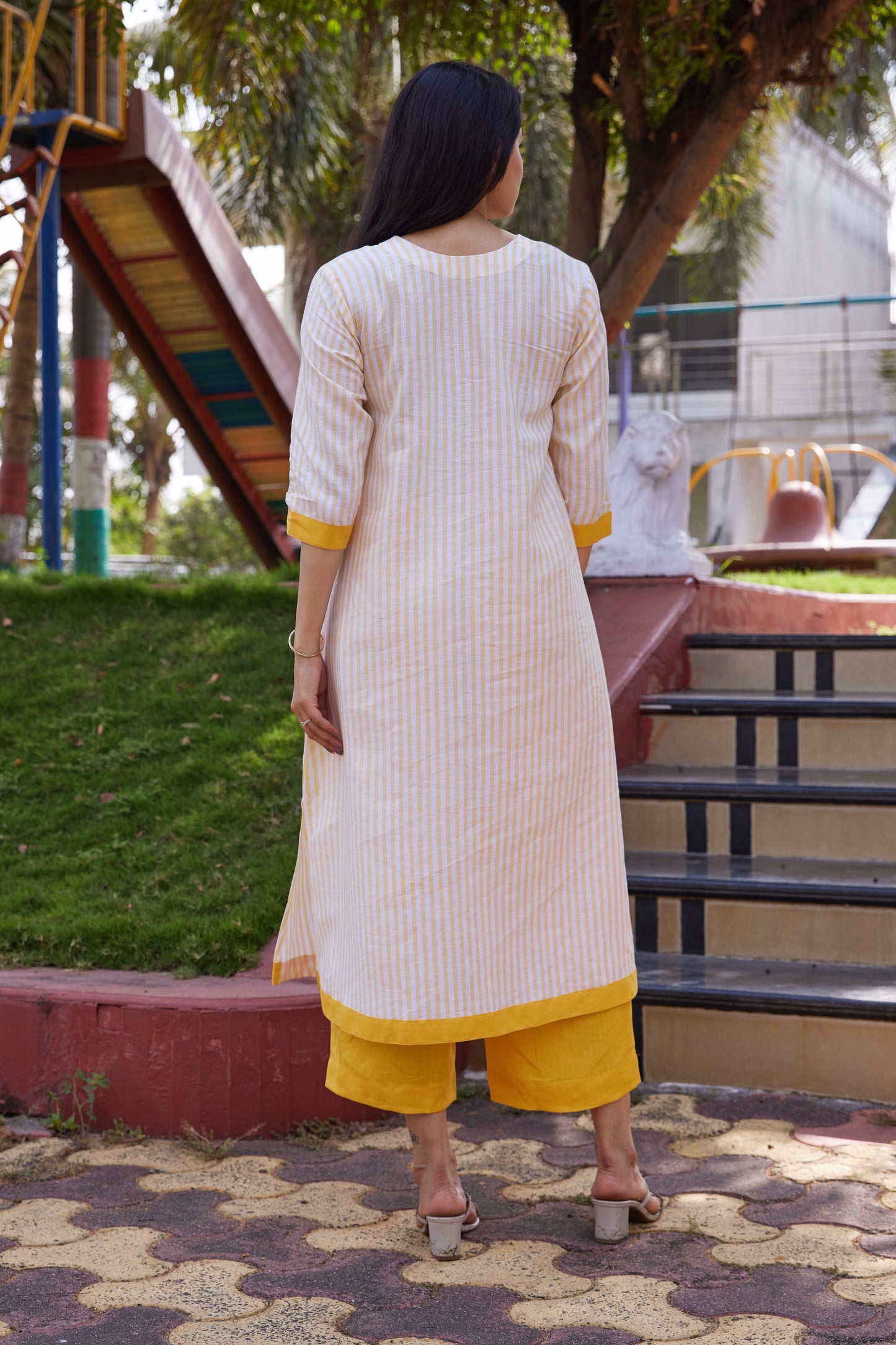 Sunshine Stripe Linen Co-ord Set