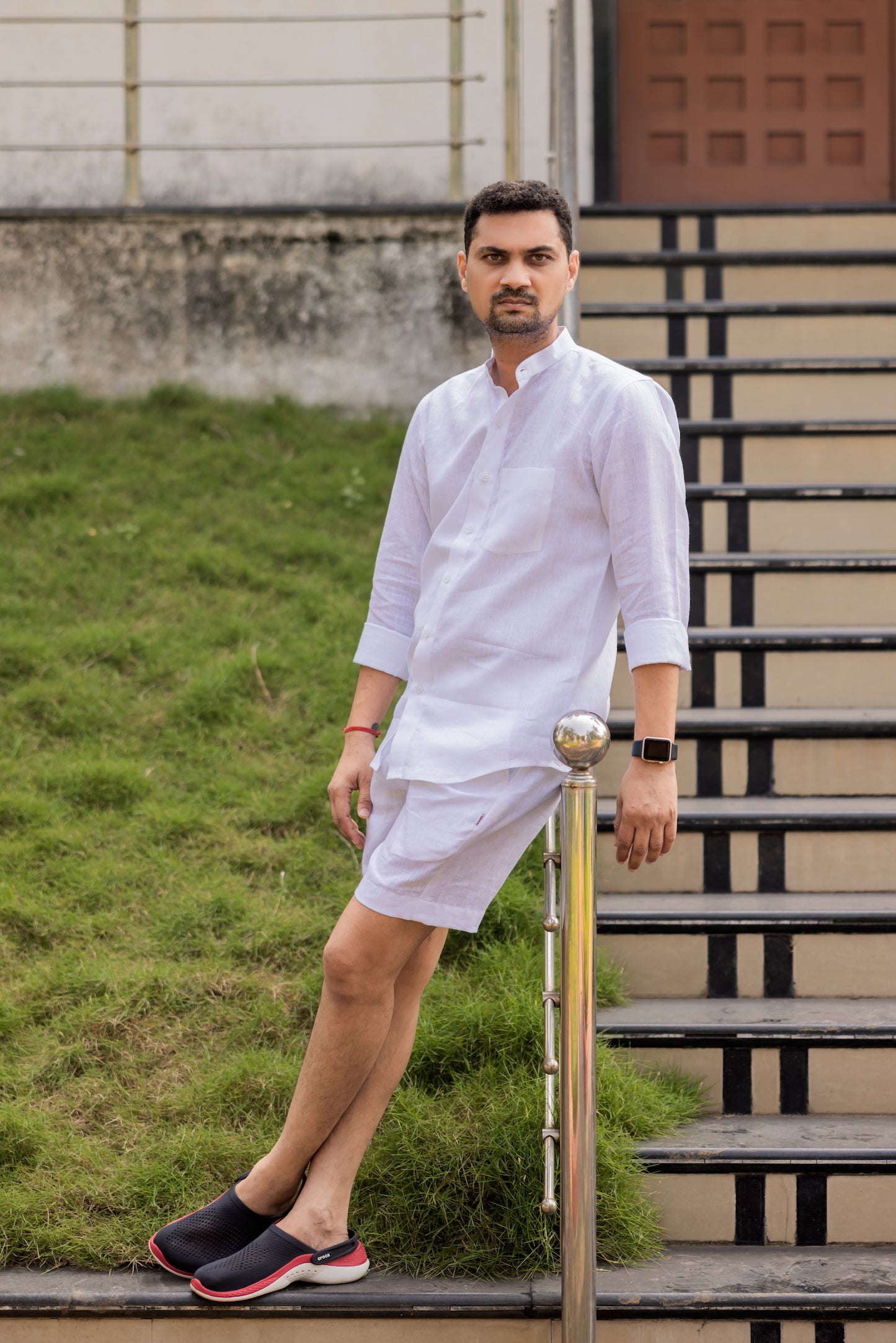 Men’s Pure Linen comfort Shorts – White