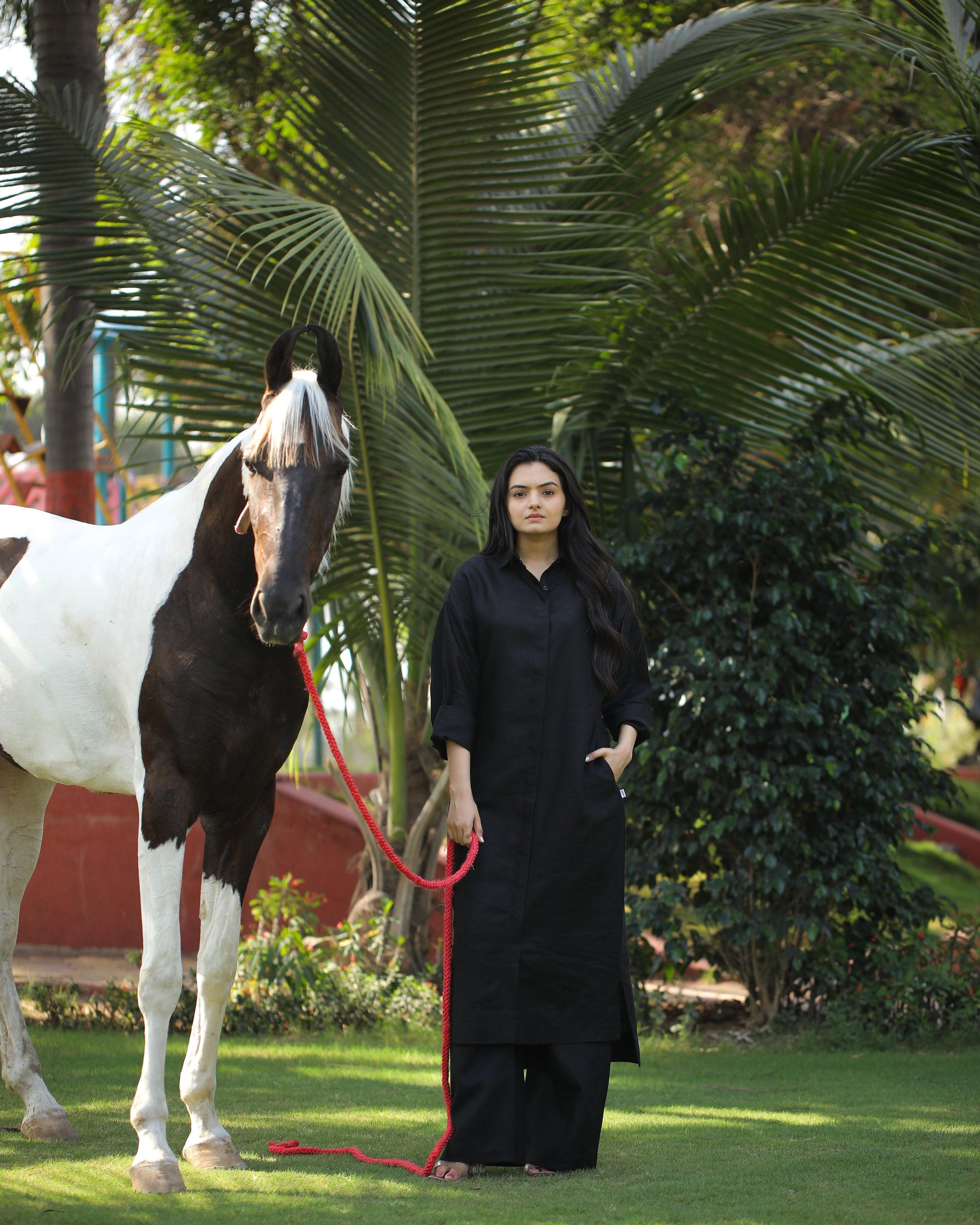 pure linen long shirt dress - Kaapad