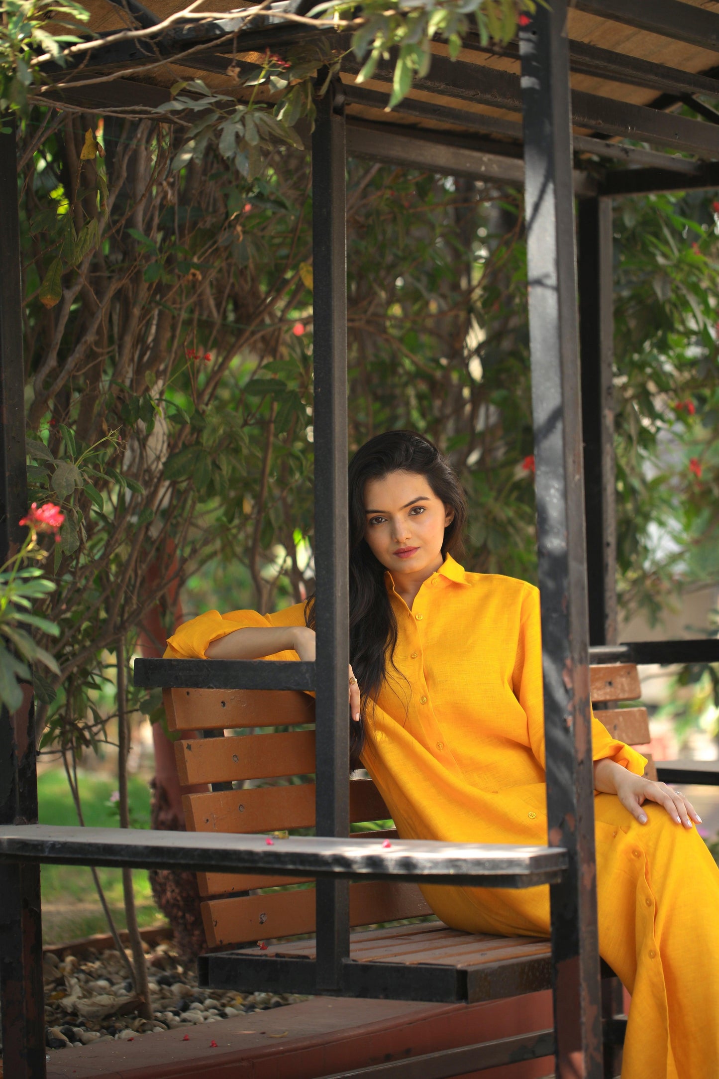 Pure linen Shirt dress - Kaapad