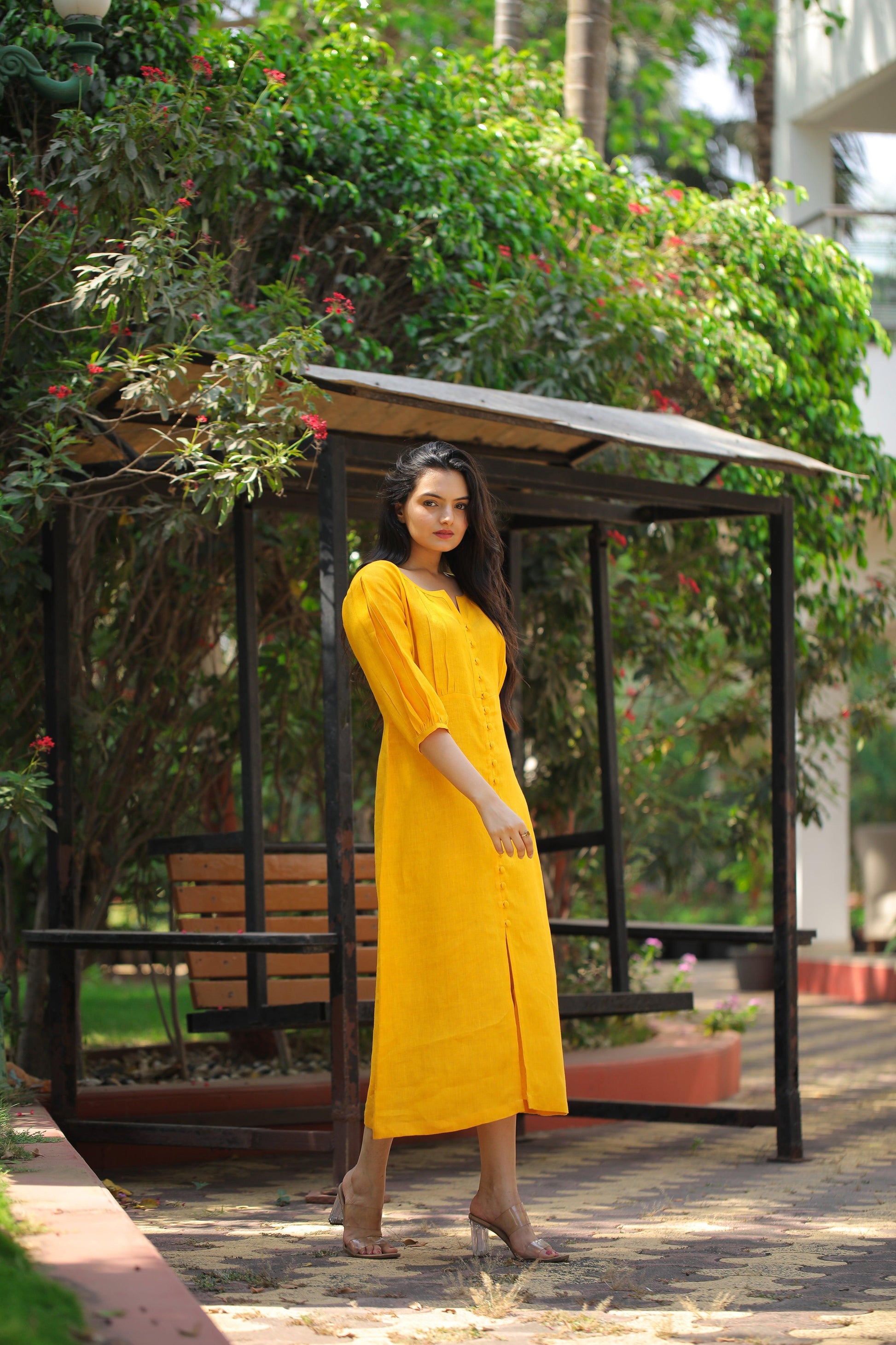 Front button fitted dress - Kaapad