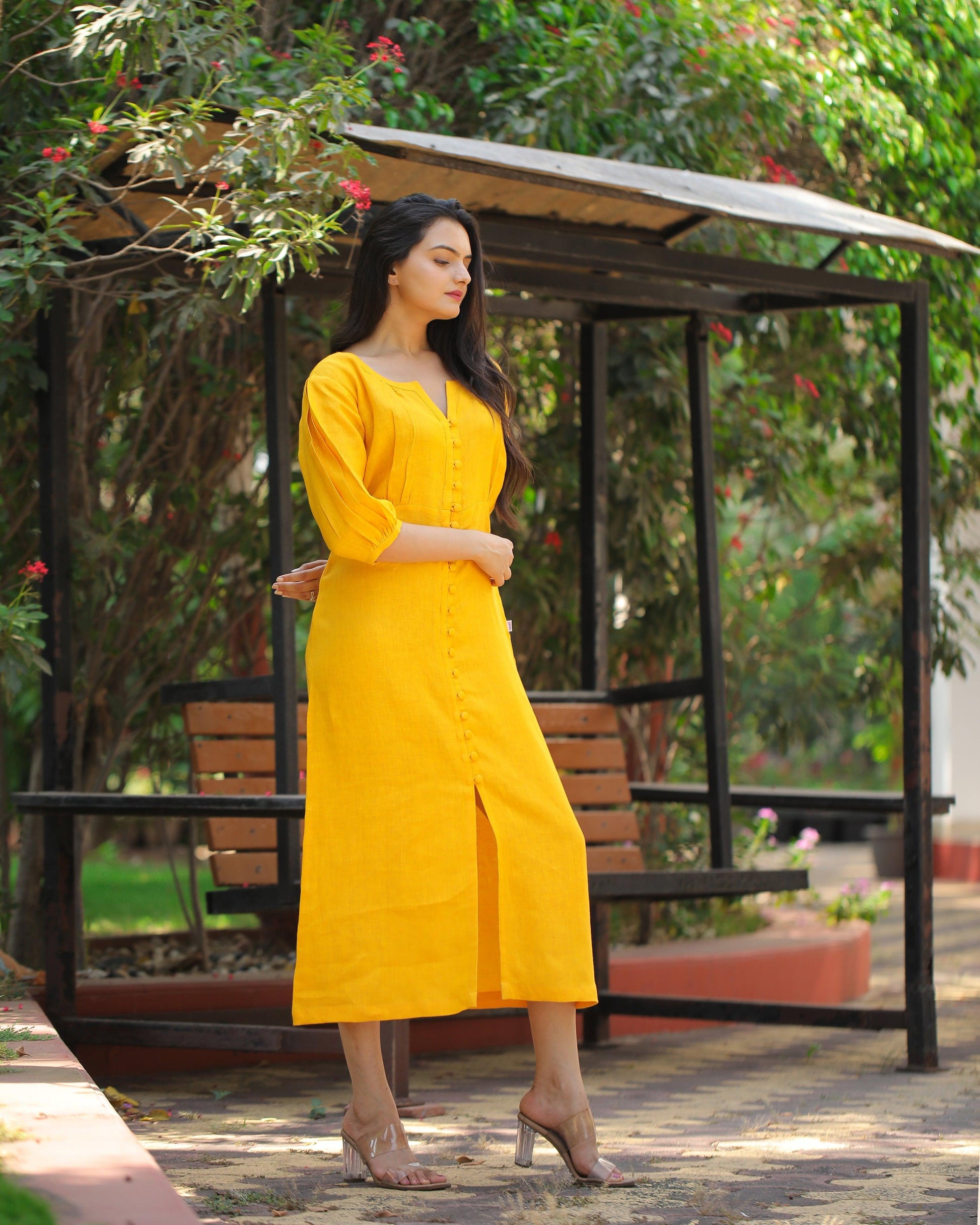 Front button fitted dress - Kaapad