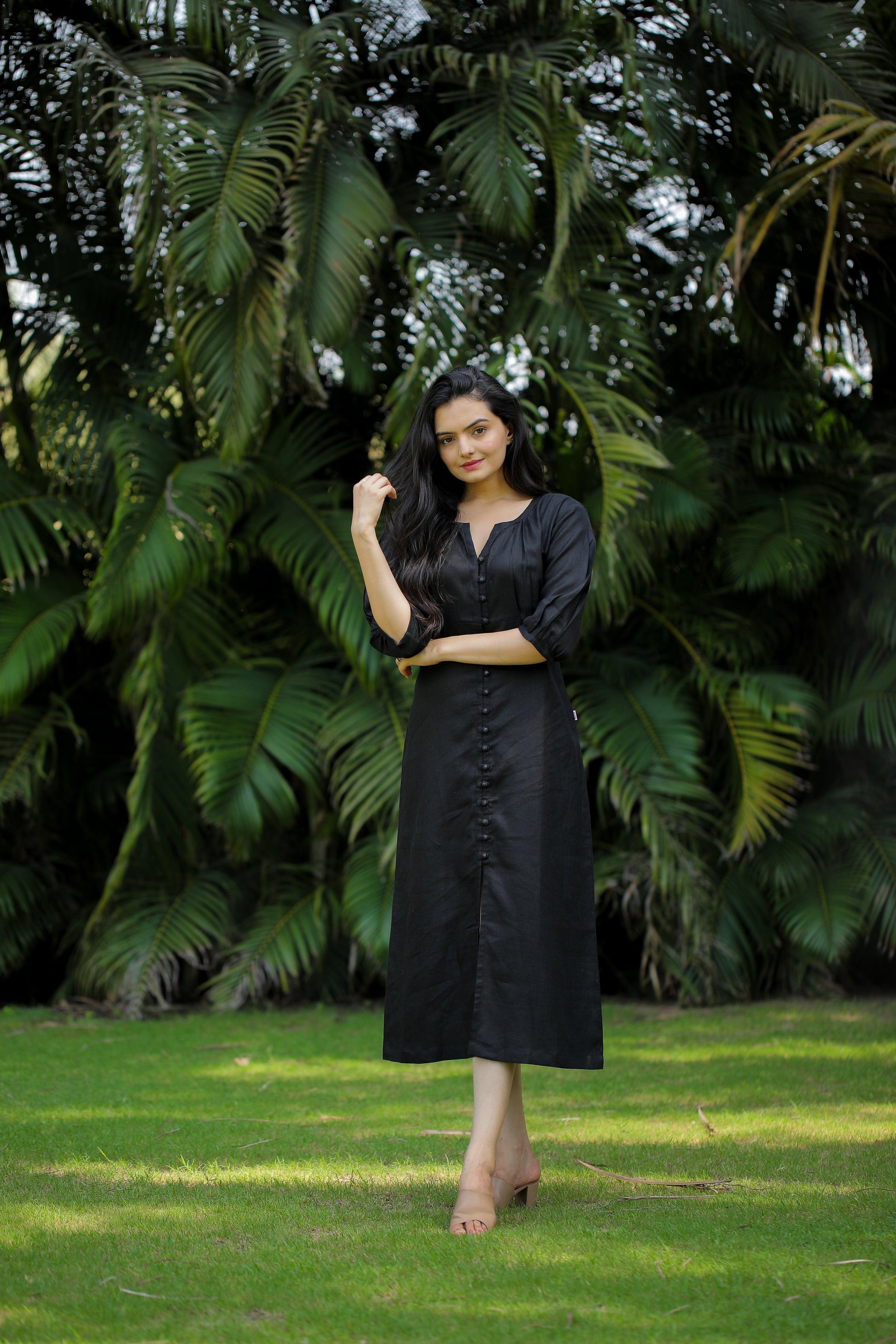 Front button fitted dress - Kaapad