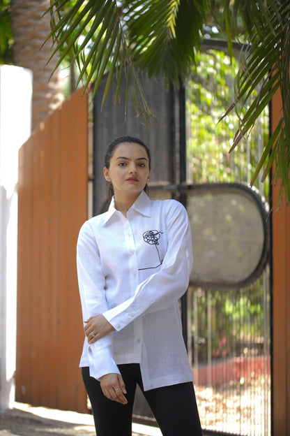 The Classic White Embroidered Shirt - Kaapad