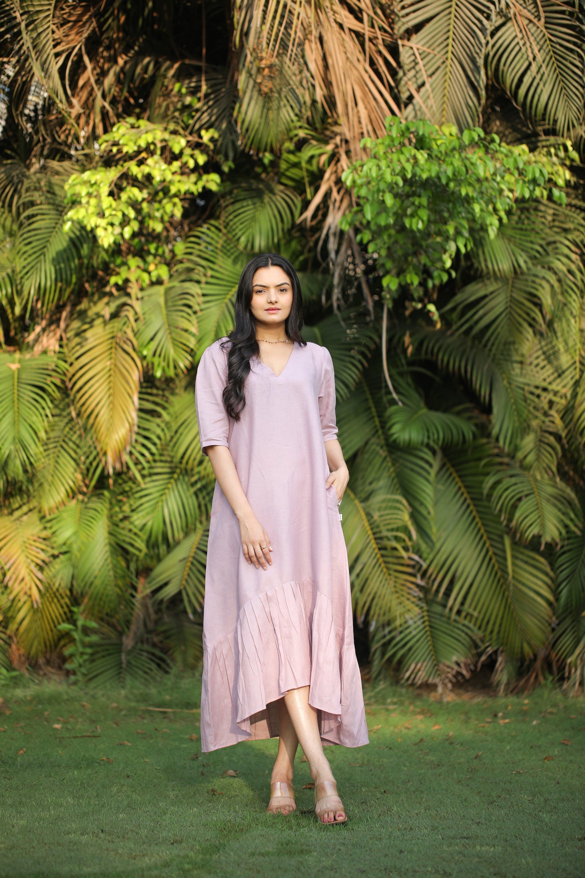 Asymmetrical hem dress - Kaapad