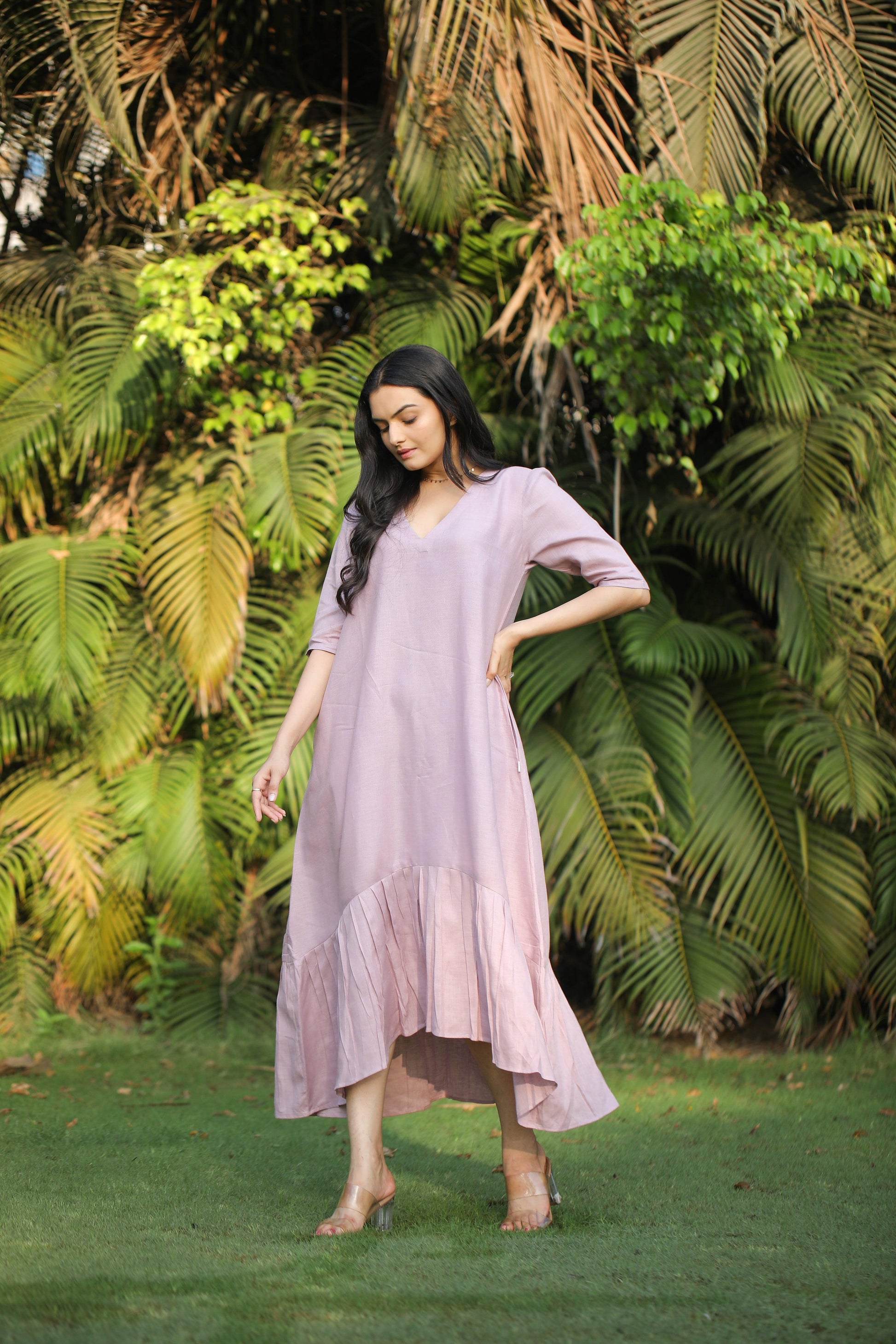 Asymmetrical hem dress - Kaapad