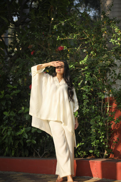 Shawl collar top coord set - Kaapad