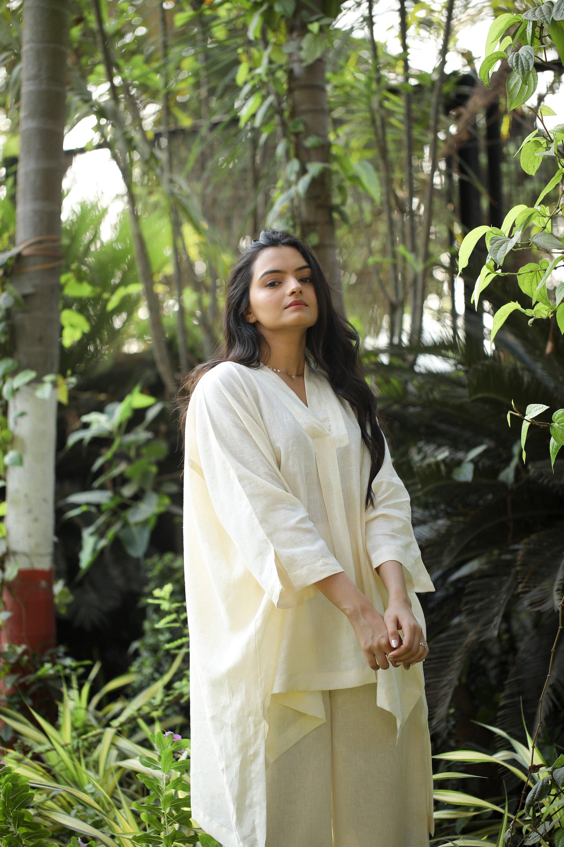 Shawl collar top coord set - Kaapad