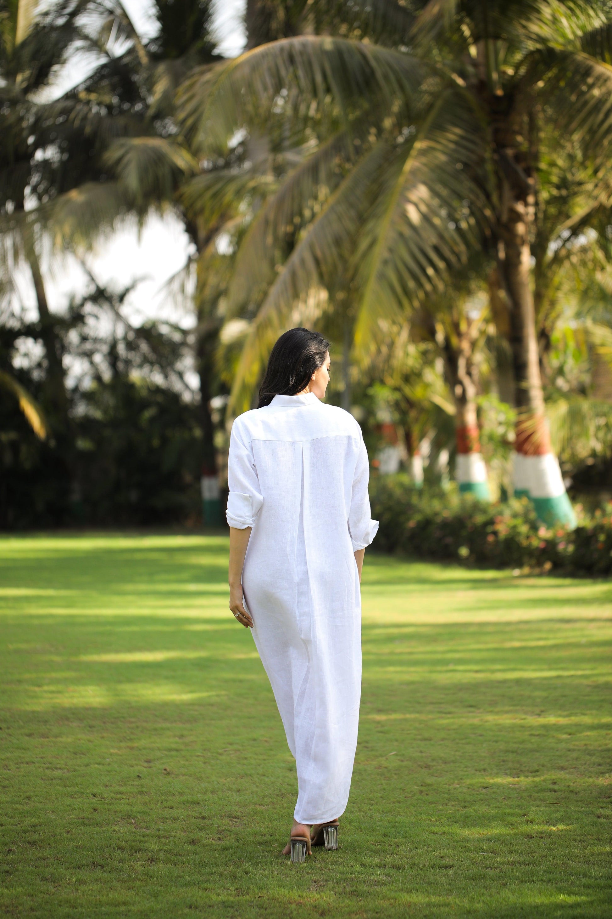 Pure linen Shirt dress - Kaapad