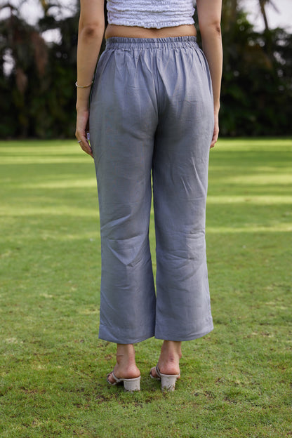 Misty Grey Stripe Linen Co-ord