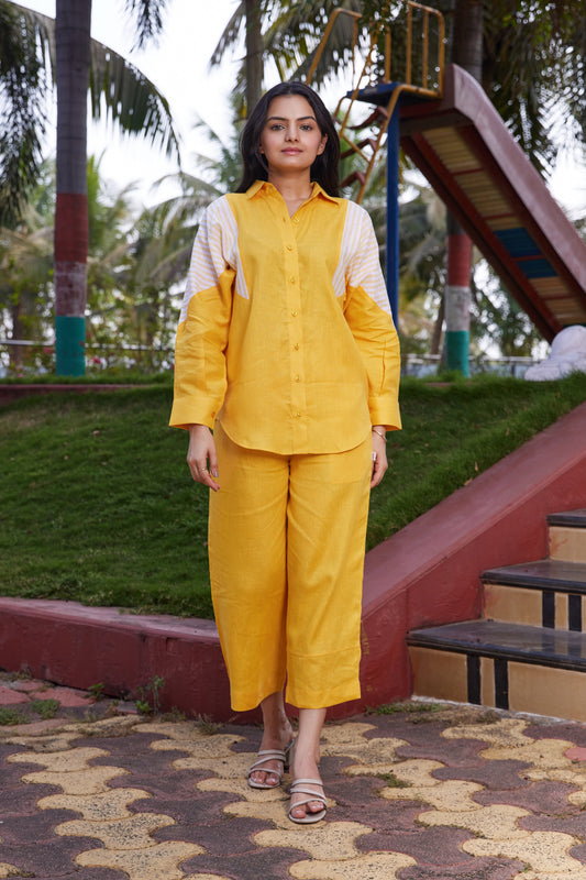 Yellow Edit – Shoulder Stripe Shirt