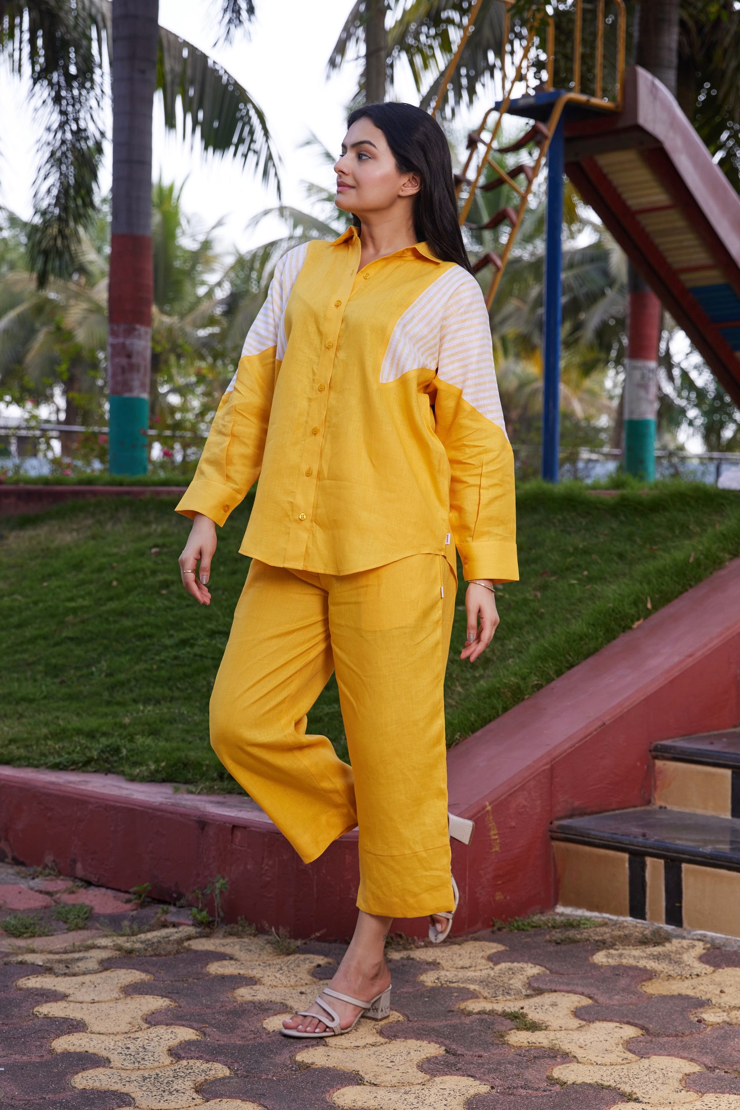 Yellow Edit – Shoulder Stripe Shirt