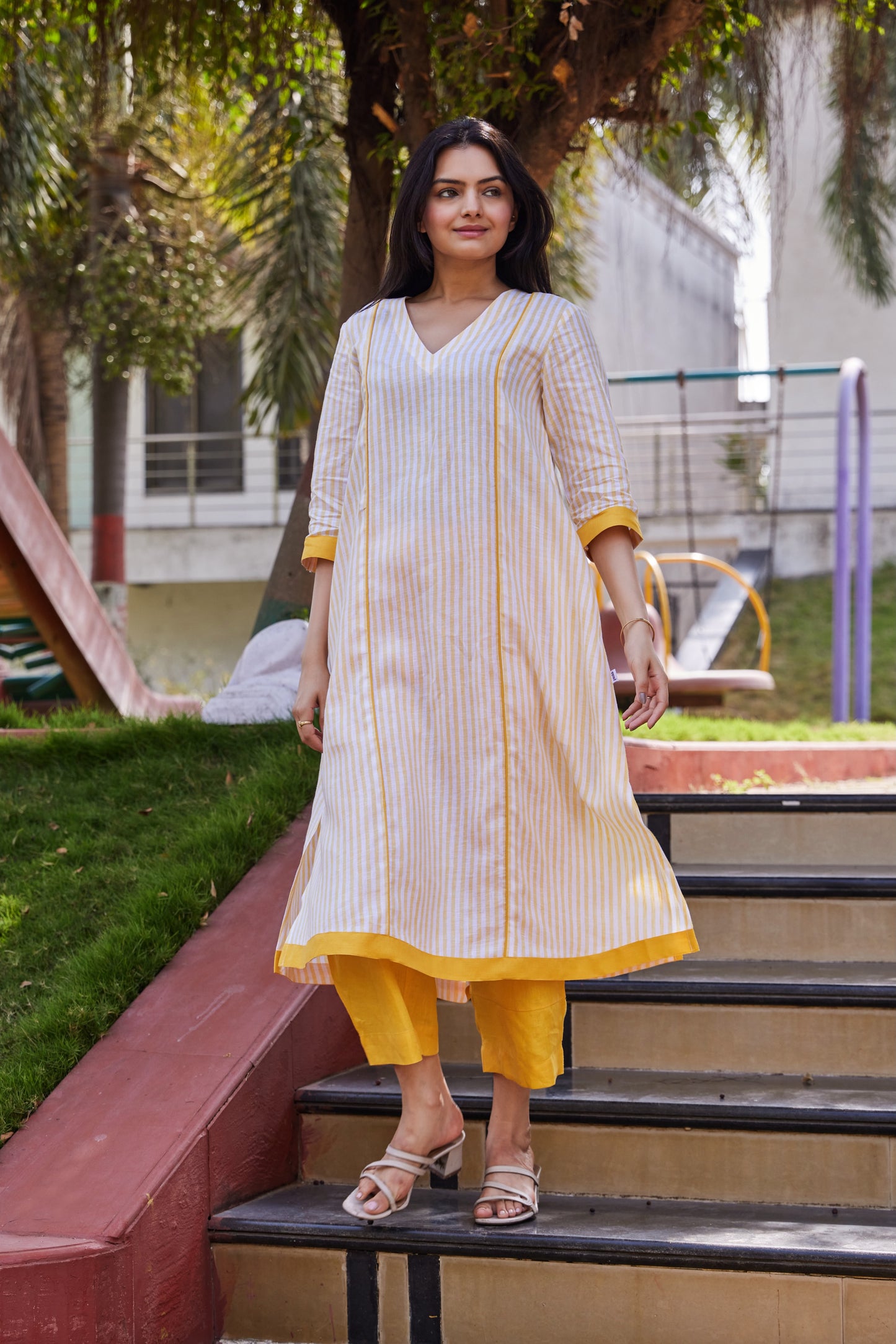 Sunshine Stripe Linen Co-ord Set
