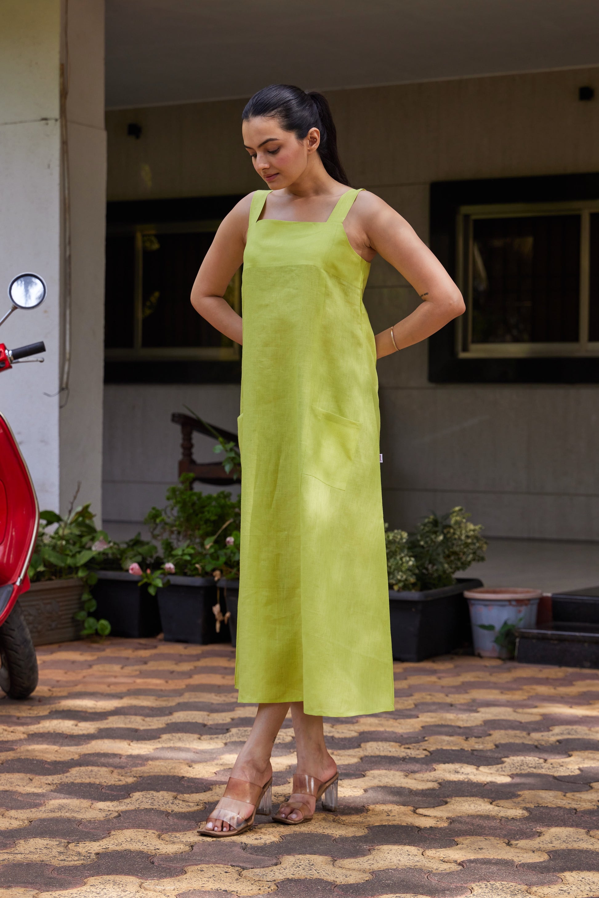 The Summer Swing Dress Lime Green Kaapad The Summer Swing Dress Lime Green Kaapad