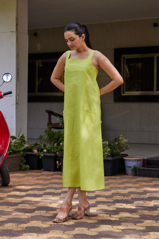 The Summer Swing Dress – Lime Green