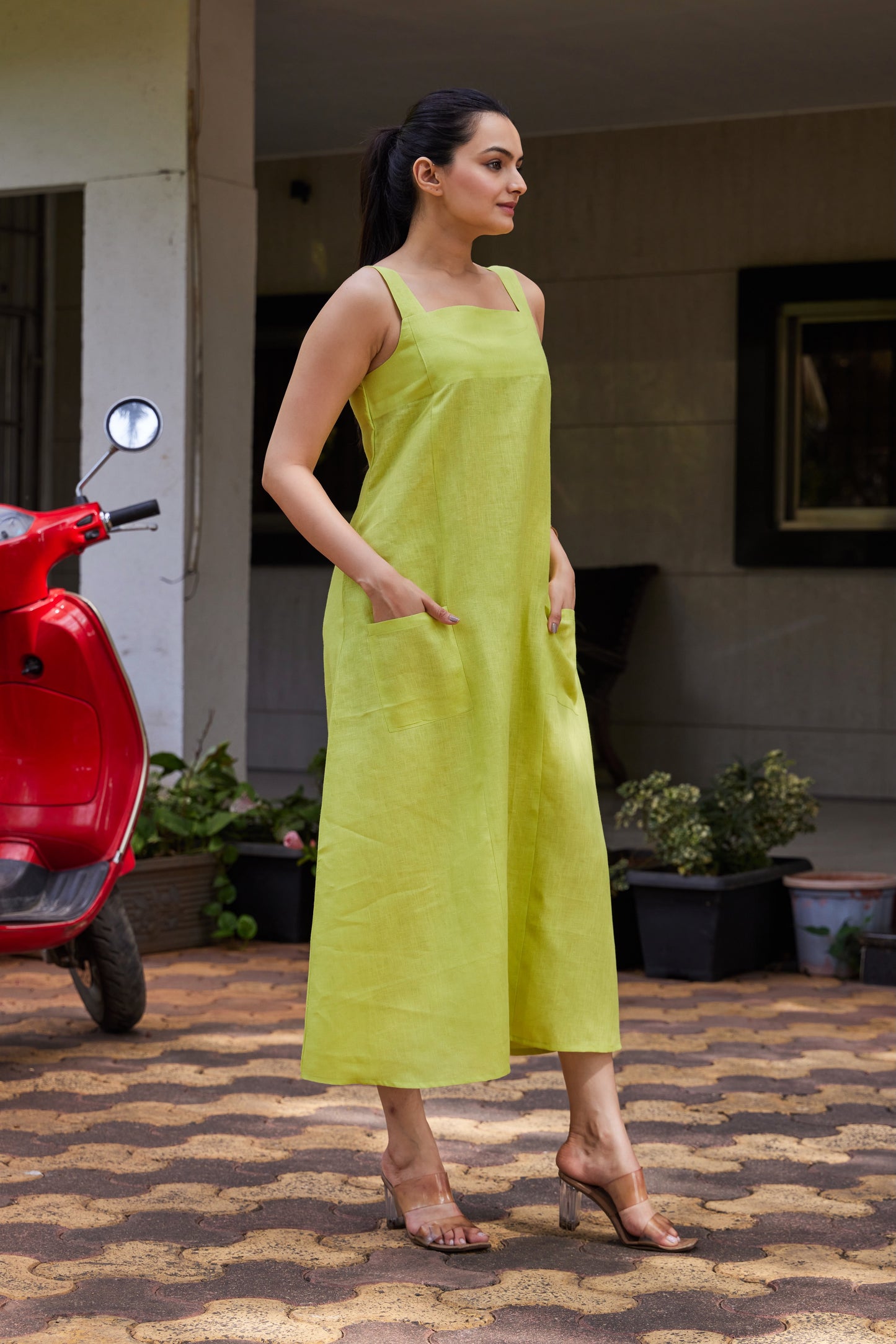 The Summer Swing Dress – Lime Green