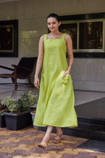 The Summer Swing Dress – Lime Green