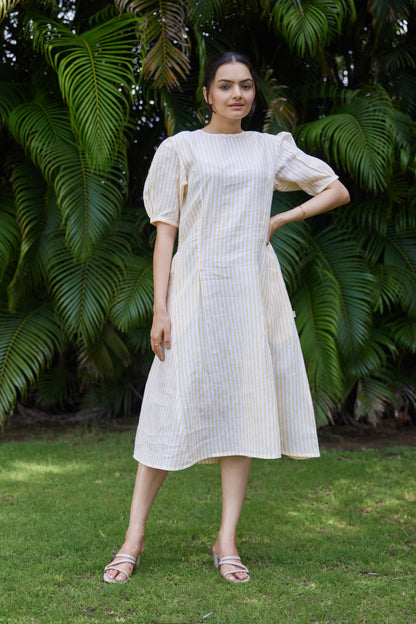 Sunbeam Stripe Linen Dress