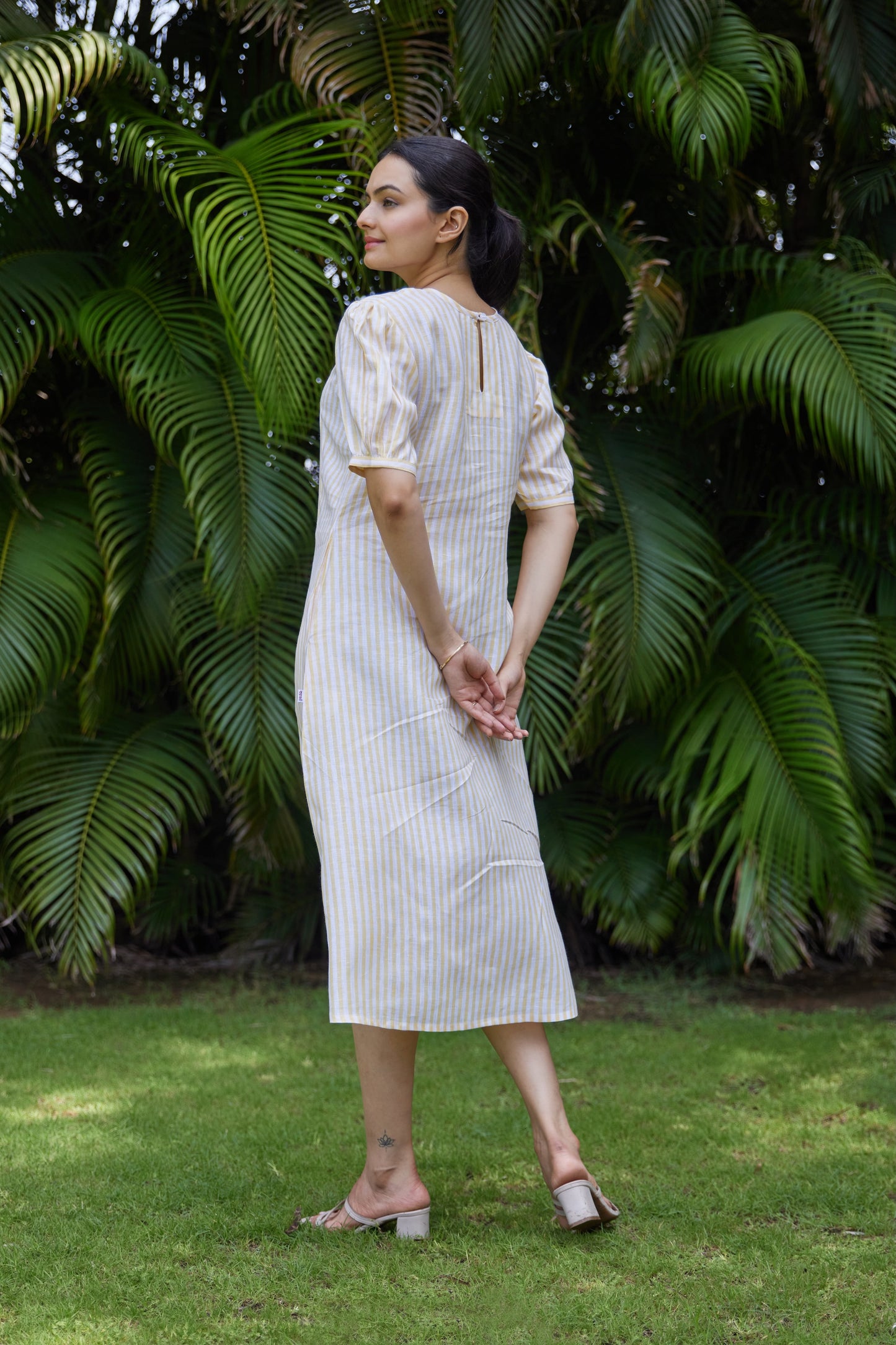 Sunbeam Stripe Linen Dress