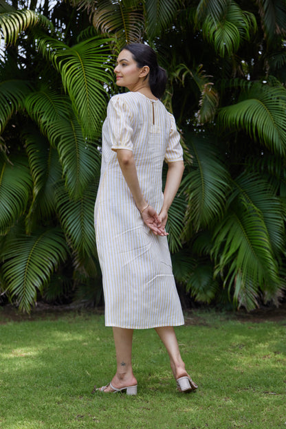 Sunbeam Stripe Linen Dress